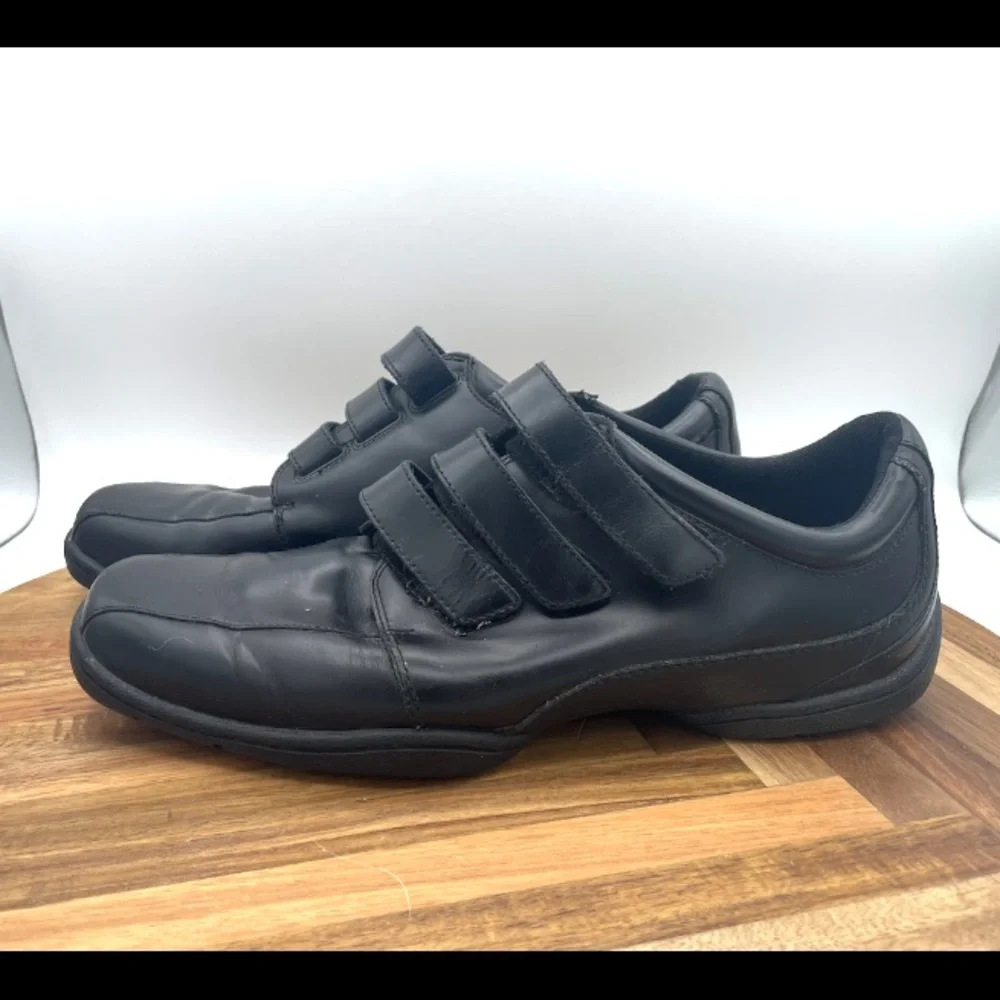 Rockport XCS Mens Size 10.5 Black Leather Slip On Dress Shoe Loafer Missing Sole